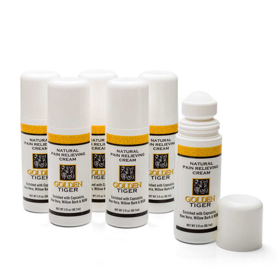 Golden Tiger Natural Pain Relieving Cream 3oz Roll-on ( Buy 5 get 1 Free )